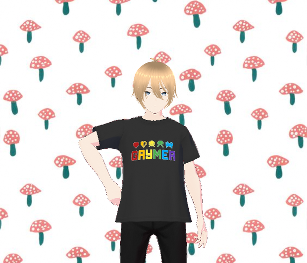 Gaymer Black Tshirt Male
