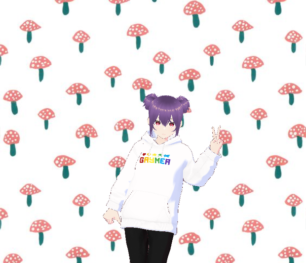 Gaymer white Hoodie Female
