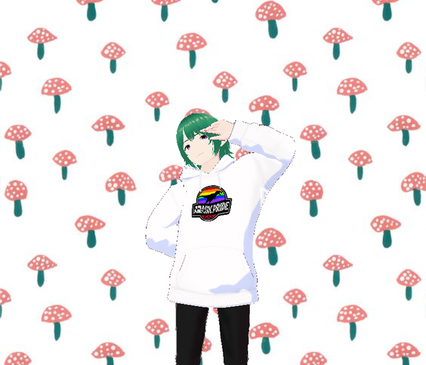 JP White Hoodie Male