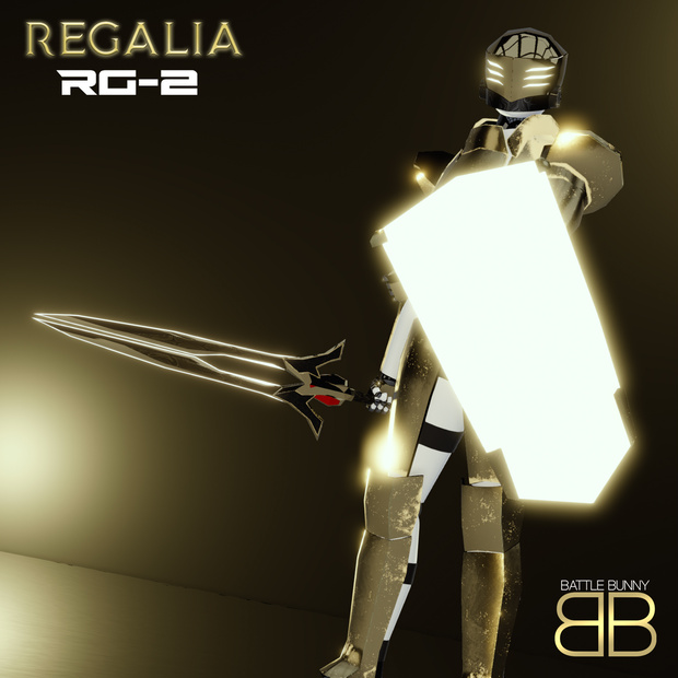 [Original 3D Model] Regalia RG-2 Royal Knight Robot VRChat Avatar