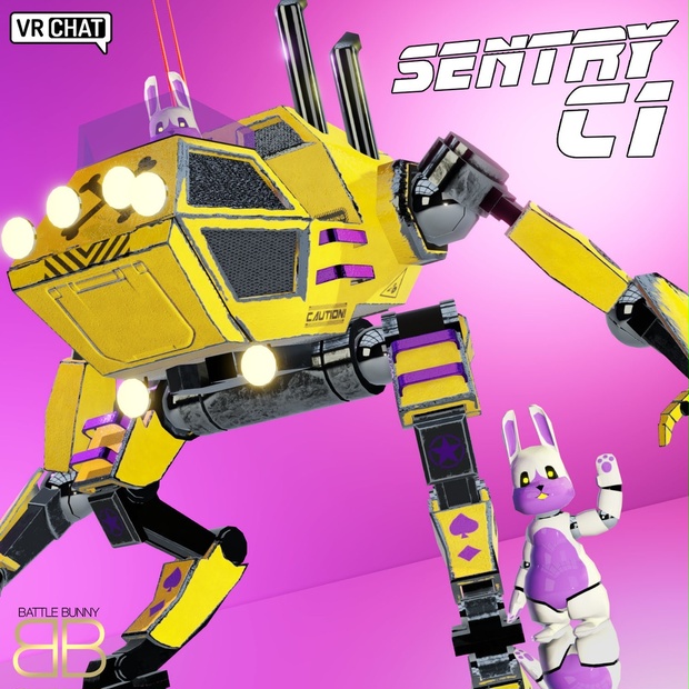[Original 3D Model] Sentry C1 Mecha Avatar + Pilot [VRChat] - Battle ...