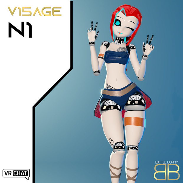 [Original 3D Model] V15AGE N1 Ocean Girl Robot VRChat Avatar