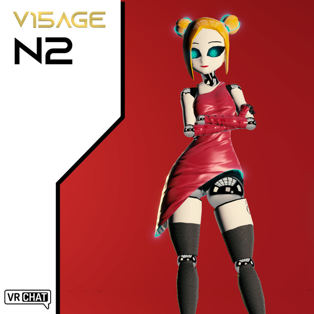 [Original 3D Model] V15AGE N2 Hotel Singer Robot VRChat Avatar