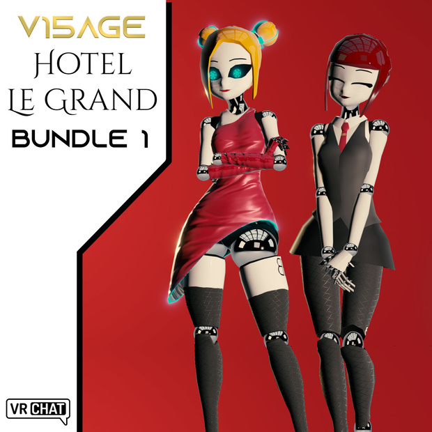 [Original 3D Model] V15AGE Hotel Le Grand Bundle 1 [VRChat] [Robot] [Avatars]