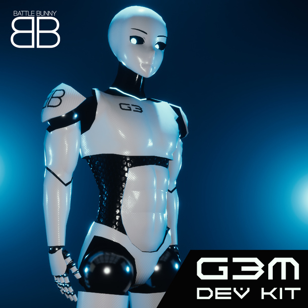 [Original 3D Model] BB G3M Robot Boy VRChat Avatar Base