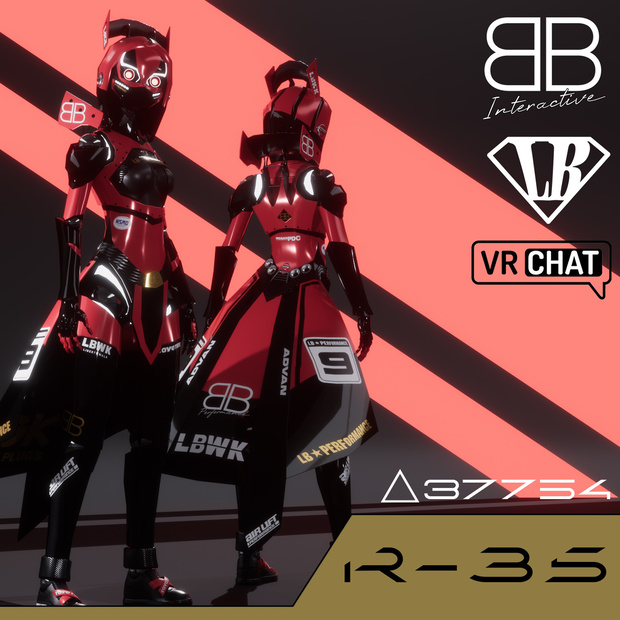 [Original 3D Model] BB R-35 LBWK GTR Robot Girl VRChat Avatar