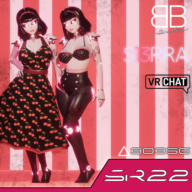 [Original 3D Model] S13RRA SR22 Rockabilly Robot Girl VRChat Avatar