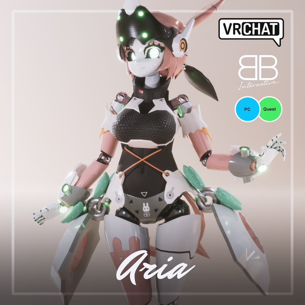 [Original 3D Model] Z3Robot ARIA Avatar for VRChat [PC + Quest]
