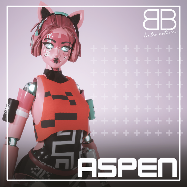 [Original 3D Model] ASPEN Runner Robot Girl Avatar for VRChat