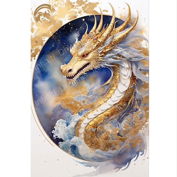 開運 龍 龍神 龍金彩花瓶 工芸品