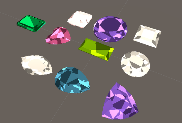 キラキラ宝石10種類カットセットーCut Jewelry