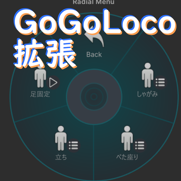 GoGoLoco拡張prefab しゃがみベタ座りのモーションを切り替えるやつ