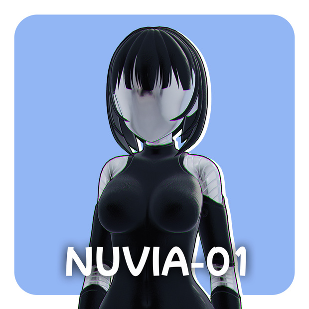 【VRChat想定】NUVIA-01｜サイバーパンクアンドロイド オリジナル3Dモデル｜PC/Quest対応
