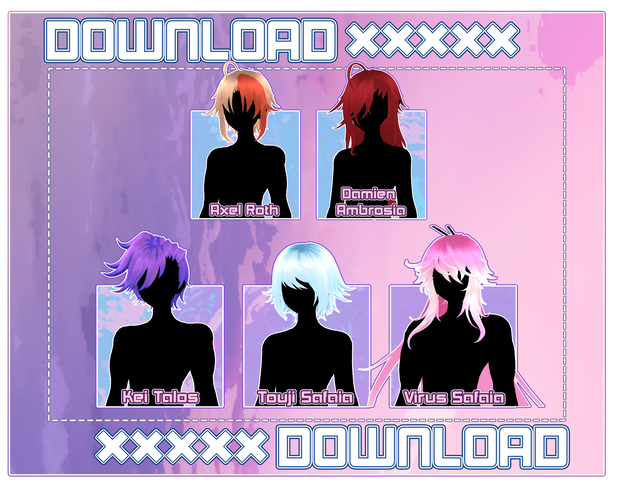 MMD // Hair Pack 1# DOWNLOAD // P2U //