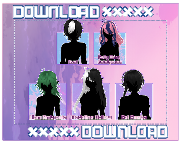 MMD // Hair Pack 5# DOWNLOAD // P2U //
