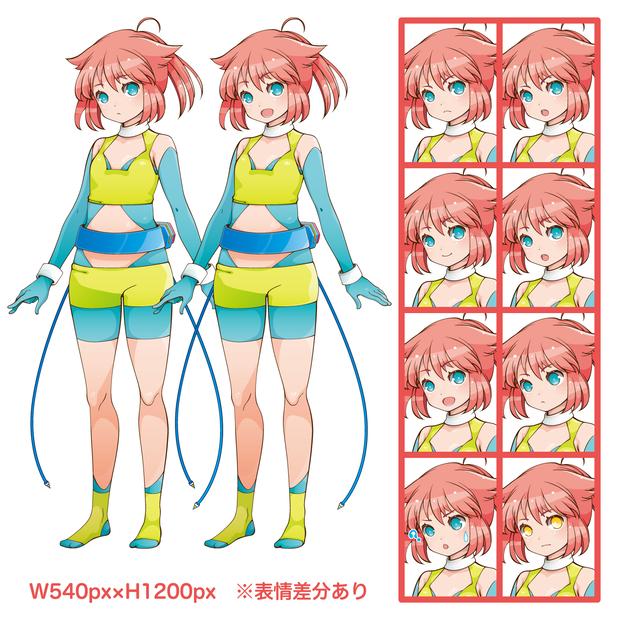 女の子キャラ　AIイメージ《Illustratorで作成。ai、pngで納品》