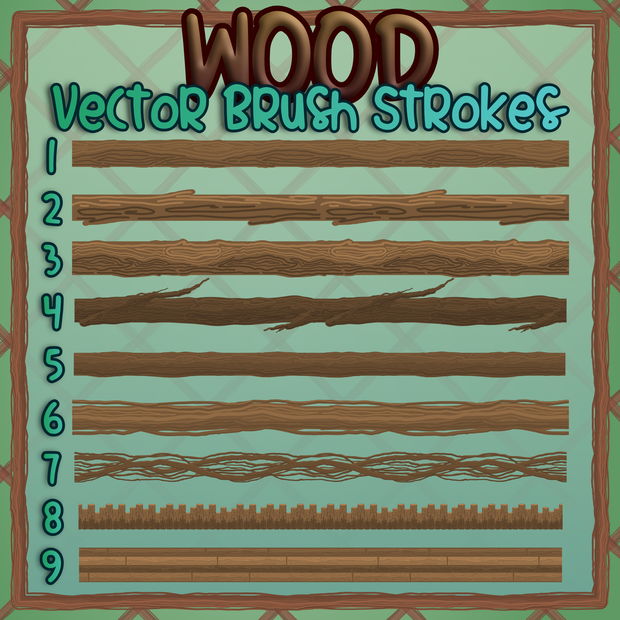 AFFINITY - Wood V1 Vector Brush Set
