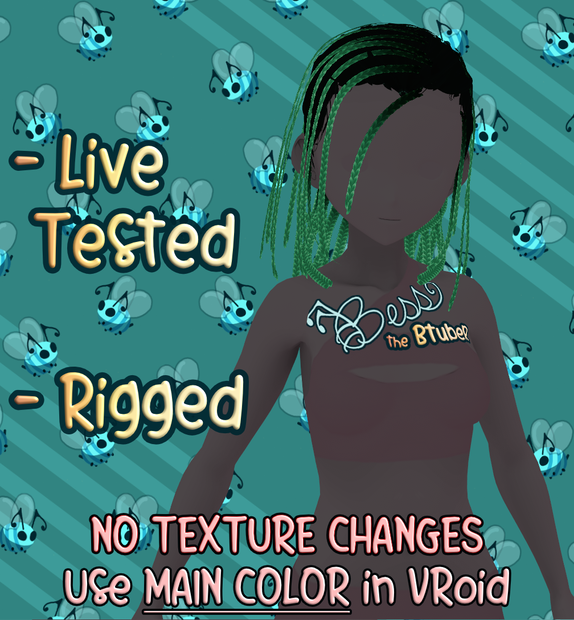 FREE POC Braided Side Part Medium VRoid Hair Preset