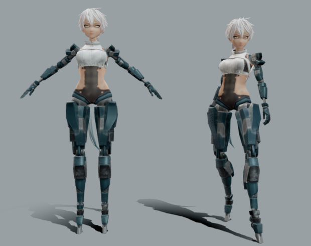 サイバーガール 3Dモデル