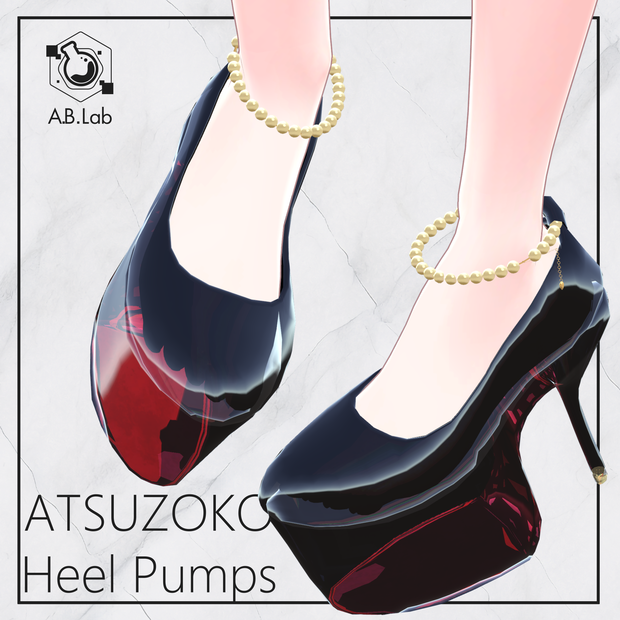 【4アバター対応】厚底ヒールパンプス【VRC想定】