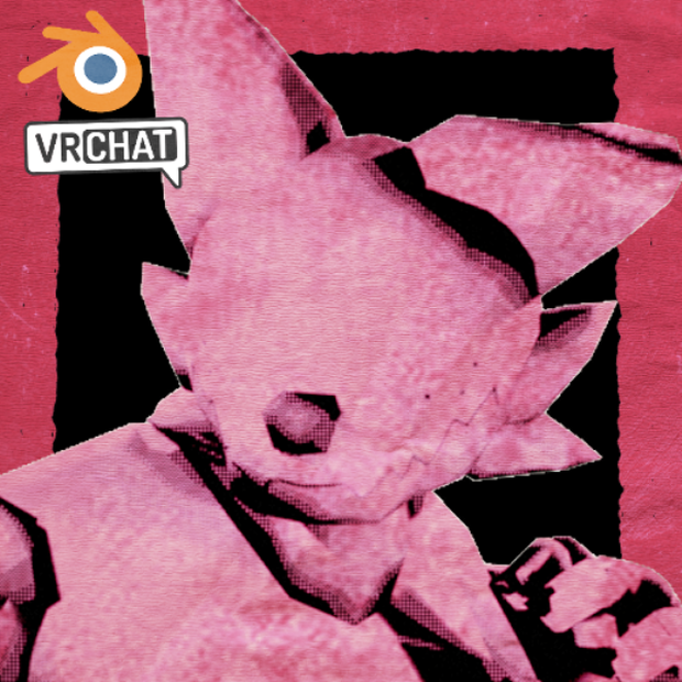 [VRCHAT AVATAR] Digital Dog (Simple Lowpoly Furry Avatar Base)