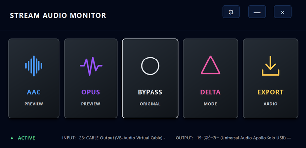 [YASUNO]Stream Audio Monitor for monitoring
