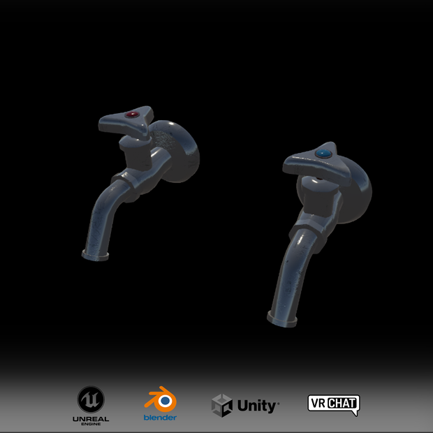 【無料】蛇口（冷水 / 温水）２種セット【３Dモデル】
