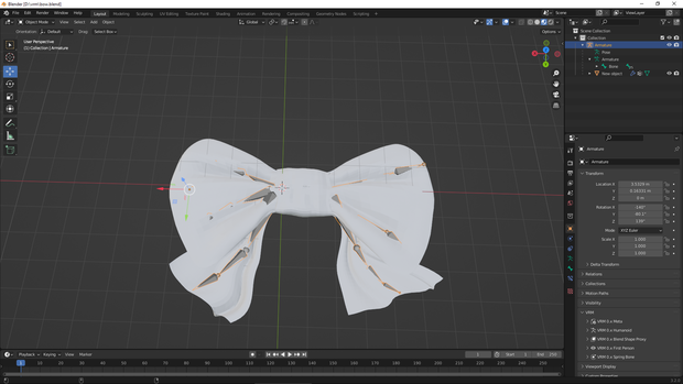 Bow accessory for hair , clothing