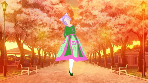 green dress 緑のドレス