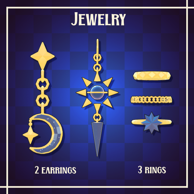 Star Moon Jewelry Set
