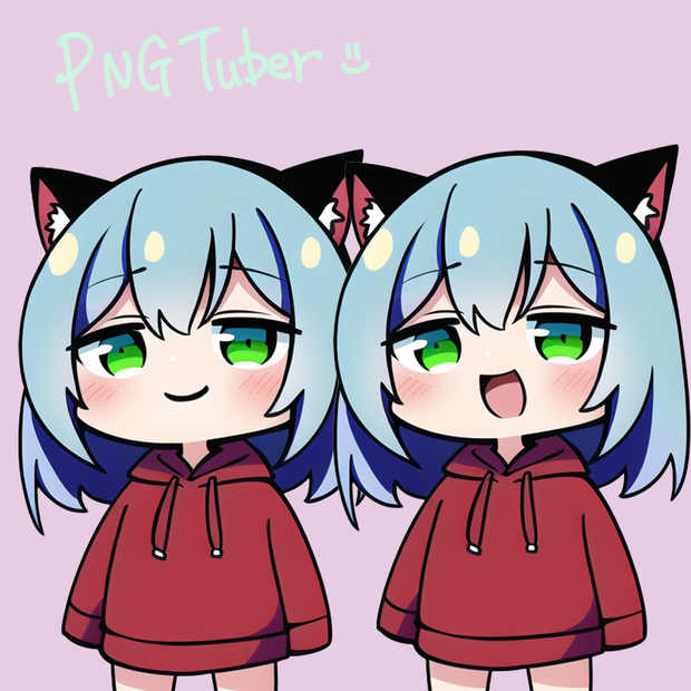 cat-blue【PNGTuber】vtuber , stream avatar