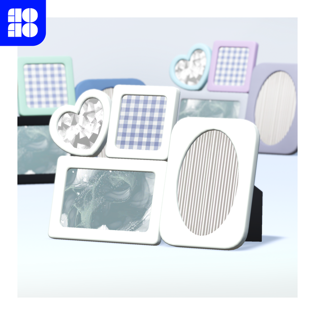 ４面ハートフォトフレーム