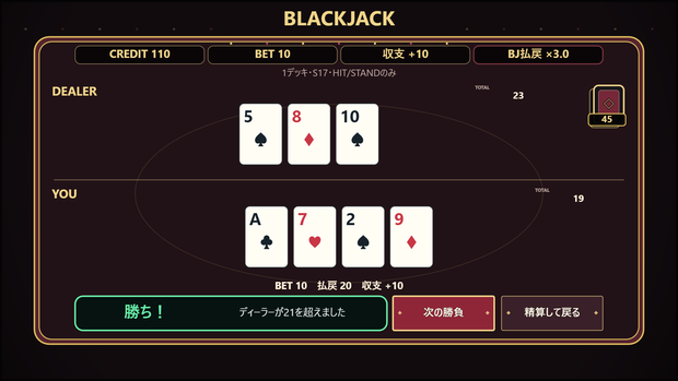 ブラックジャックMZ