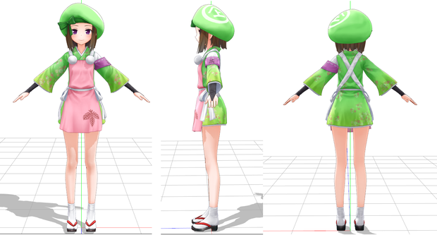 オリジナル３Dモデル「ふちゃきち」