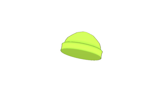 ニット帽黄緑