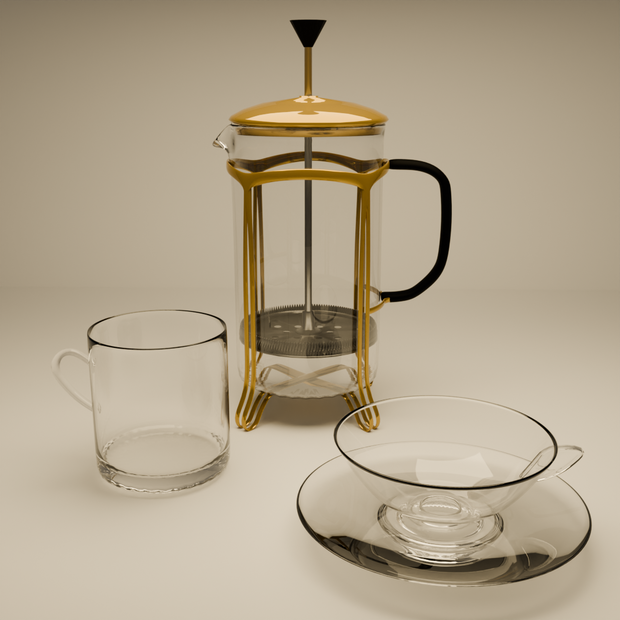 【3Dモデル】ティーセット