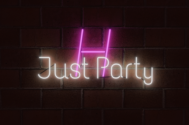 【無料】3Dモデル [Just H Partyネオンサイン] - 全2種類