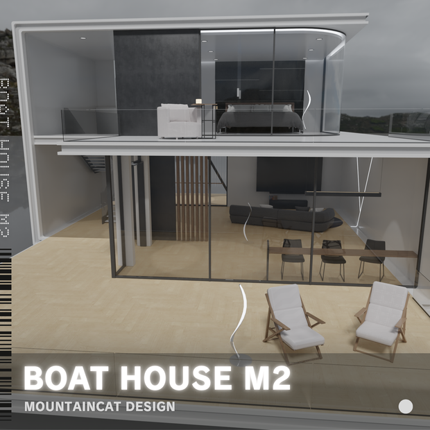 3Dモデル [Boat House M2]