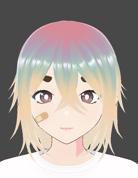 soft rainbow hair 
