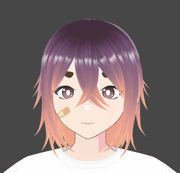 purple to orange hair texture