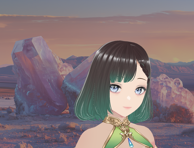 Green Mint hair texture