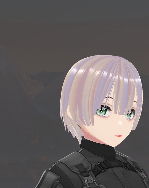 desaturated holo hair texture