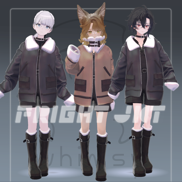 [6アバター対応] Oversize Flight Jacket ＋ setup