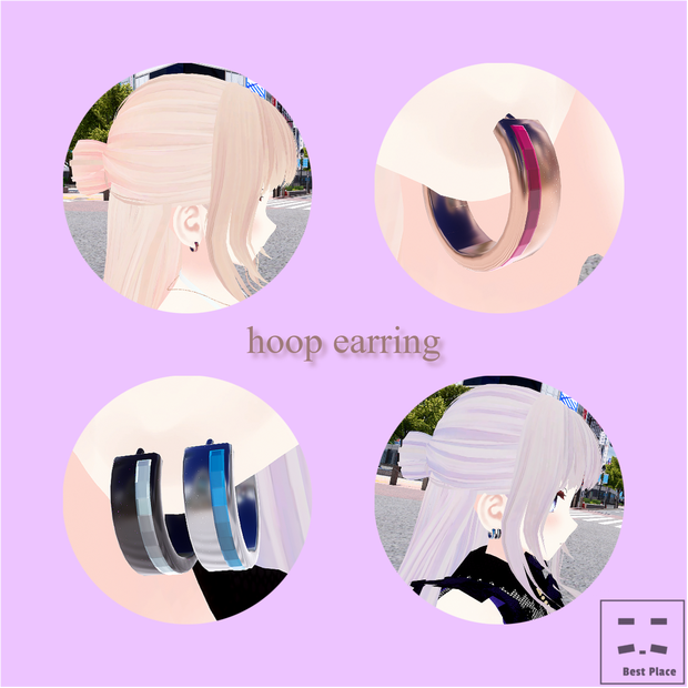 【VRChat】hoop earring FBX unitypackage