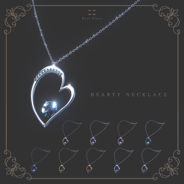 💎VRChat accessory💎〚💖Hearty necklace📿〛【8Color×8Color MA 28Avatar対応】