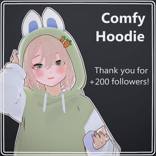 【Follower gift】 Comfy Hoodie 【無料 / free • Hair Preset – VRoid】