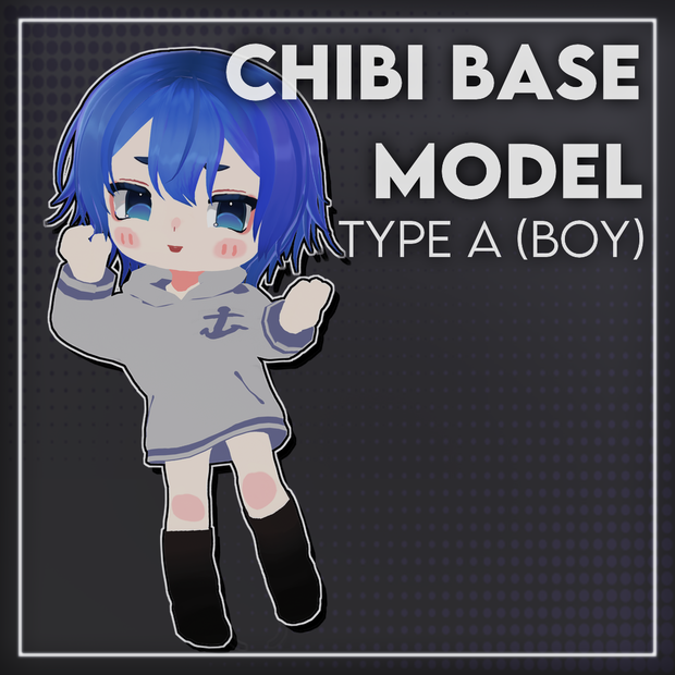  Chibi Base Model - Type A (Boy) 【 VRoid 3D Character】