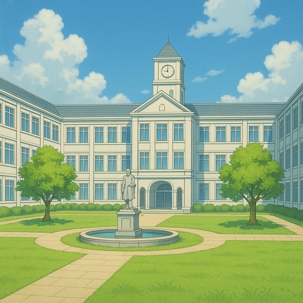 学校の中庭
