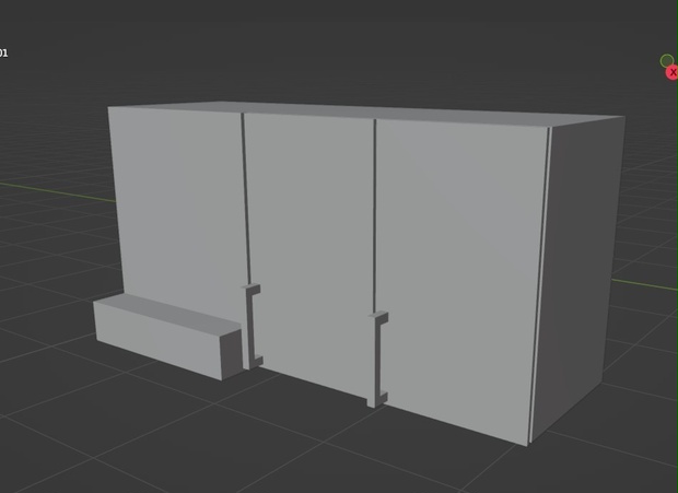 レンジフード＆キャビネットの3Dプリントモデル(STL)