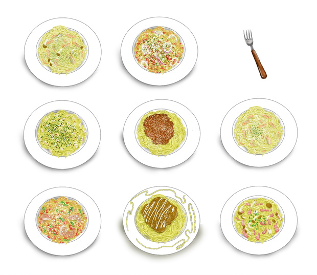 パスタのイラスト素材集２